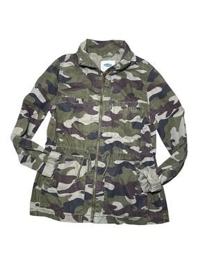 Old Navy Camo Field Jacket Women's Small Full Zip Camouflage